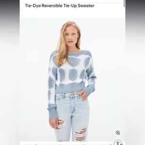 Tie-dye reversible Tie-Up sweater